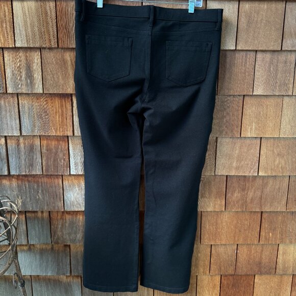 NWOT NYDJ Bold Black Ponte Knit Straight Leg Stretch Trouser in Women's 16 - Picture 6 of 10